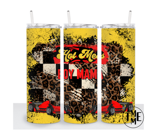 Hot Mess Race Car Tumbler